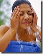 washing face