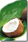 coconut on the leaf