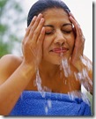 washing face