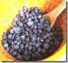 Blueberries in yellow bowl