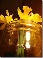 mason jar and flower