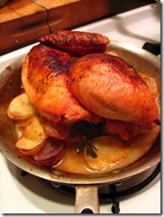 roast chicken with potatoes
