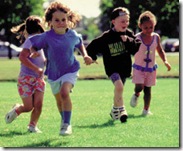 children running