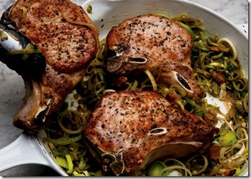 Pork Chops with leeks in Dijon Mustard Sauce 1