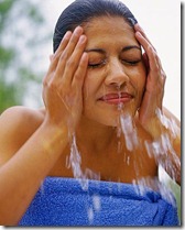 washing face