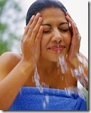 washing face