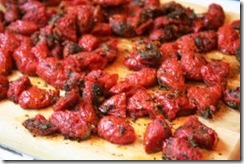 Half Roasted Tomato Salad with Salsa Verde