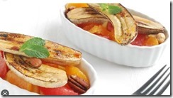 Roasted Bananas with Poached Red Grapefruit